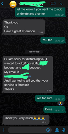 Happy NetivoTV IPTV customer message